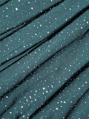 Scarlett & Jo Teal Green Curve Bolero Wrap Bodice Maxi Dress - Image 5 of 5