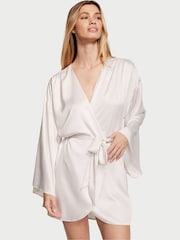 Victoria's Secret Coconut White Satin Bridal Embellished Dressing Gown - Image 2 of 4