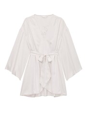 Victoria's Secret Coconut White Satin Bridal Embellished Dressing Gown - Image 3 of 4