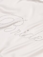 Victoria's Secret Coconut White Satin Bridal Embellished Dressing Gown - Image 4 of 4