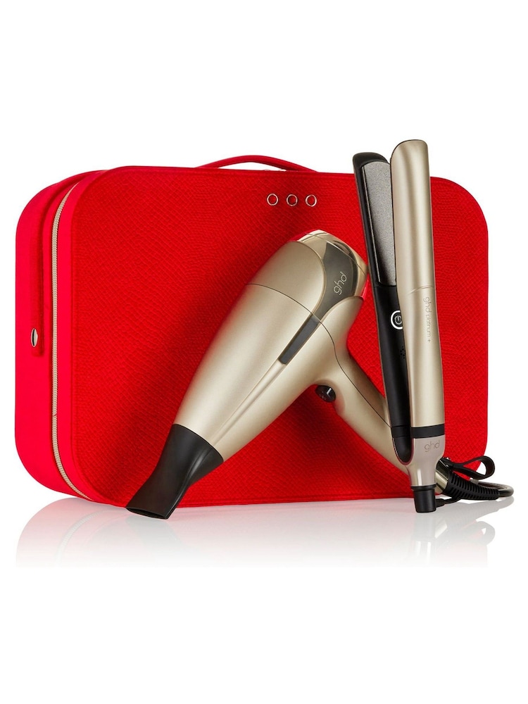 ghd Platinum+ & Helios Limited Edition - Hair Straightener & Hair Dryer in Champagne Gold - Image 1 of 5
