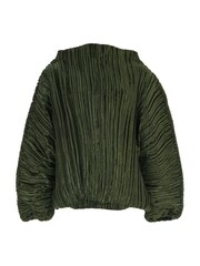 leem Green Batwing Plissé Top - Image 6 of 6