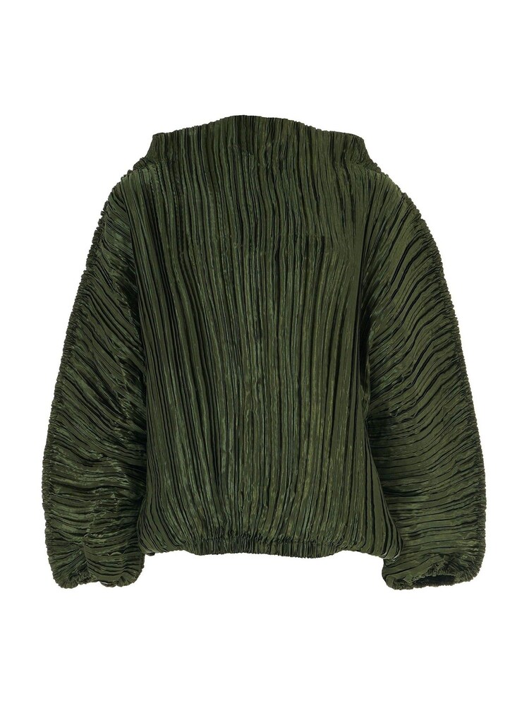 leem Green Batwing Plissé Top - Image 6 of 6 leem Green Batwing Plissé Top - Image 6 of 6