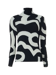 leem Black Monochrome Plissé Top - Image 6 of 6