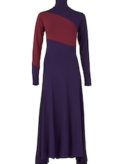 leem Purple High-Neck Jersey Dress - Image 6 of 6
