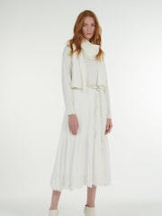 leem Cream Belted Pleated Skirt - Image 1 of 6