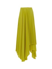 leem Green Asymmetric Pleated Skirt - Image 6 of 6