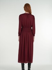 leem Purple V-Neck Elasticated Waist Dress - Image 4 of 6