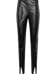 Long Tall Sally Black PU Trouser - Image 4 of 5