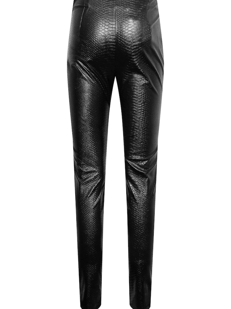 Long Tall Sally Black PU Trouser - Image 5 of 5