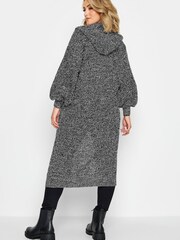 Yours Curve Black Hooded Longline Cardigan - Image 2 of 4