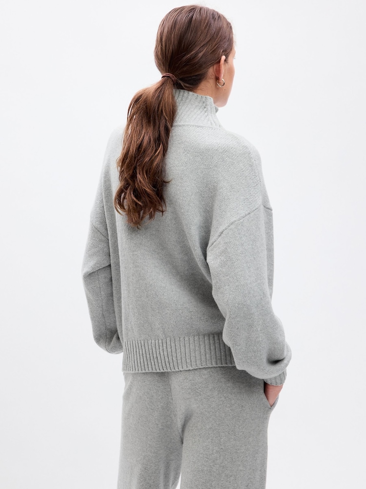 Gap Grey CashSoft Mock Neck Long Sleeve Jumper - Image 2 of 3