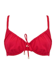 Pour Moi Red Wired Santa Cruz Underwired Non Padded Adjustable Top - Image 4 of 5