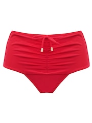 Pour Moi Red High Waisted Santa Cruz Bikini Brief - Image 4 of 5