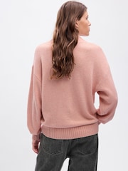 Gap Pink CashSoft Mock Neck Long Sleeve Jumper - Image 2 of 2