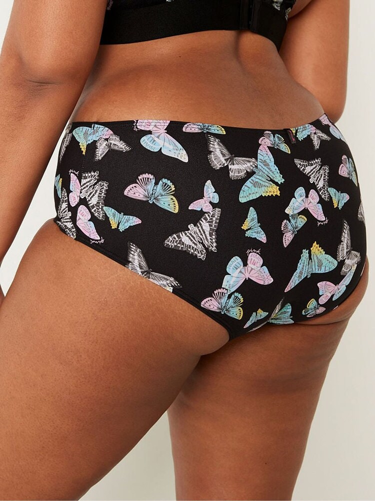 Victoria's Secret PINK Pure Black Butterfly Print Period Hipster Underwear - Image 2 of 4