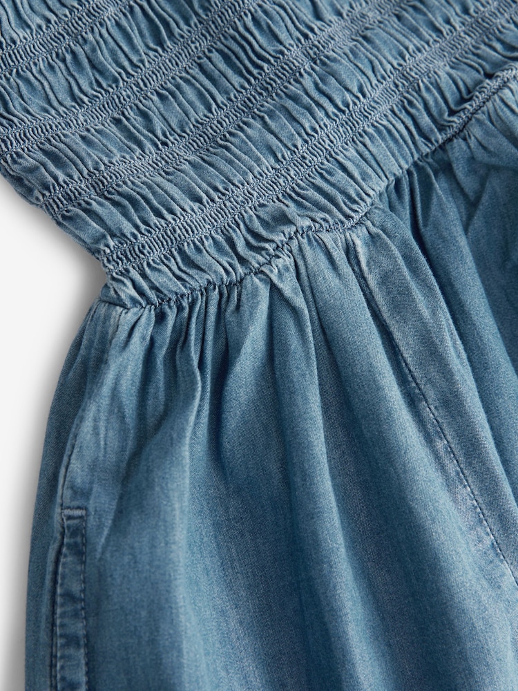 Gap Blue Denim Puff Sleeve Mini Dress with Washwell - Image 7 of 7 Gap Blue Denim Puff Sleeve Mini Dress with Washwell - Image 7 of 7