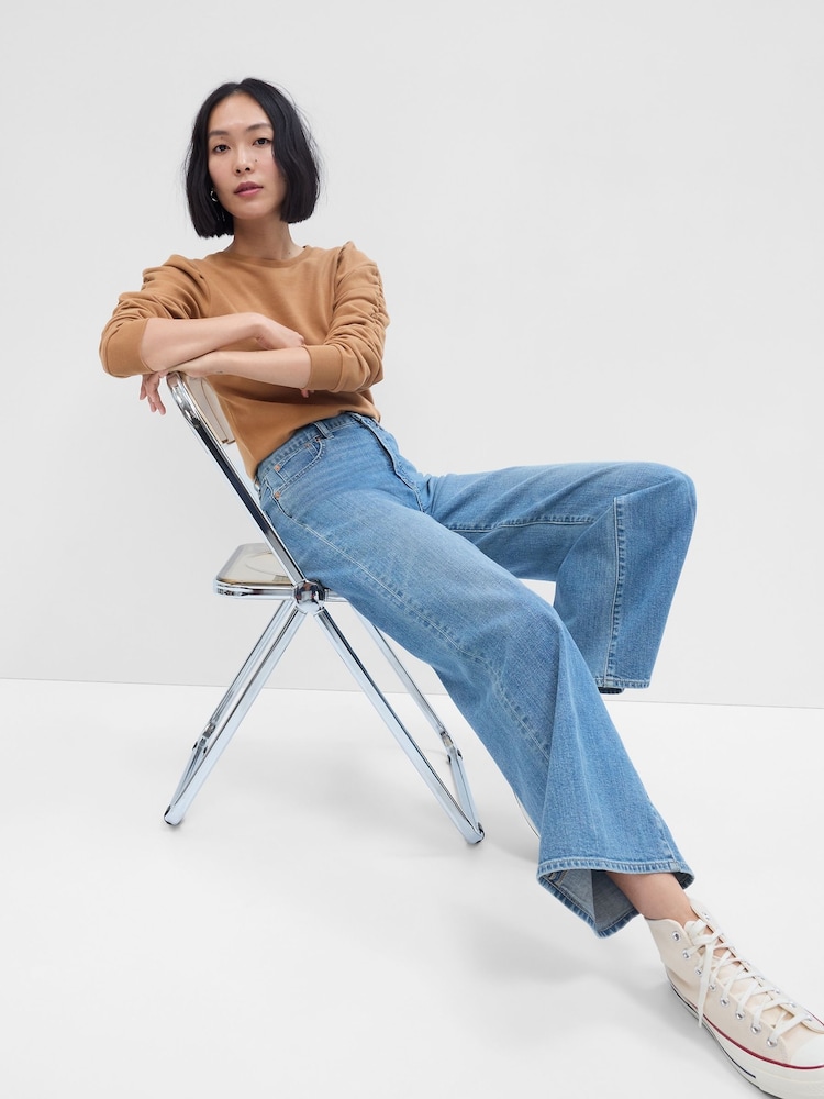 Gap Sweatshirt mit Rundhalsausschnitt und Puffärmeln - Bild 1 von 1