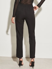 Lipsy Black Petite Tailored Trim Detail Slim Leg Trousers - Image 2 of 4