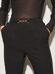 Lipsy Black Petite Tailored Trim Detail Slim Leg Trousers - Image 4 of 4
