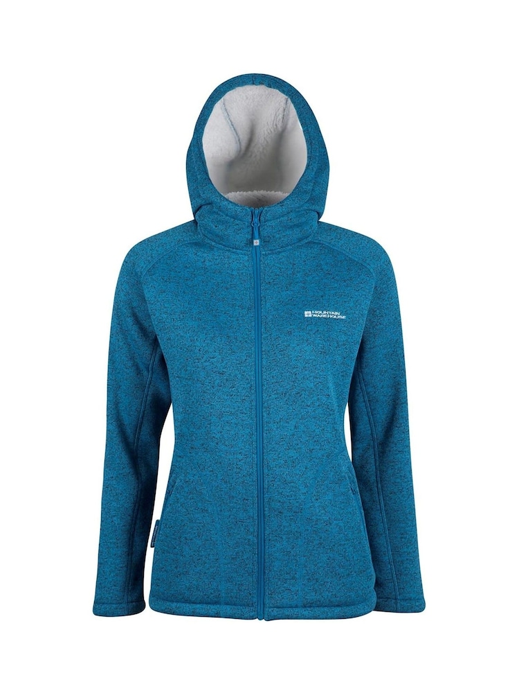 Mountain Warehouse Blue Nevis Sherpa Lined Hoodie - Image 1 of 2 Mountain Warehouse Blue Nevis Sherpa Lined Hoodie - Image 1 of 2