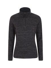 Mountain Warehouse Black Snowdon Melange Half-Zip Fleece - Image 1 of 3