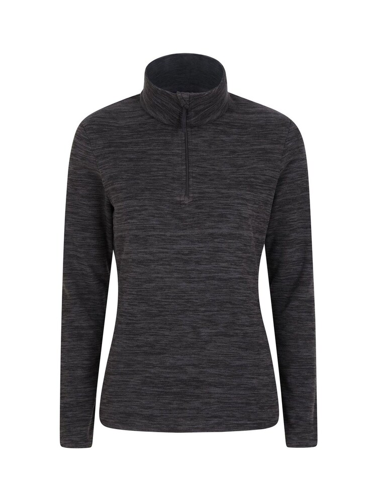 Mountain Warehouse Black Snowdon Melange Half-Zip Fleece - Image 1 of 3