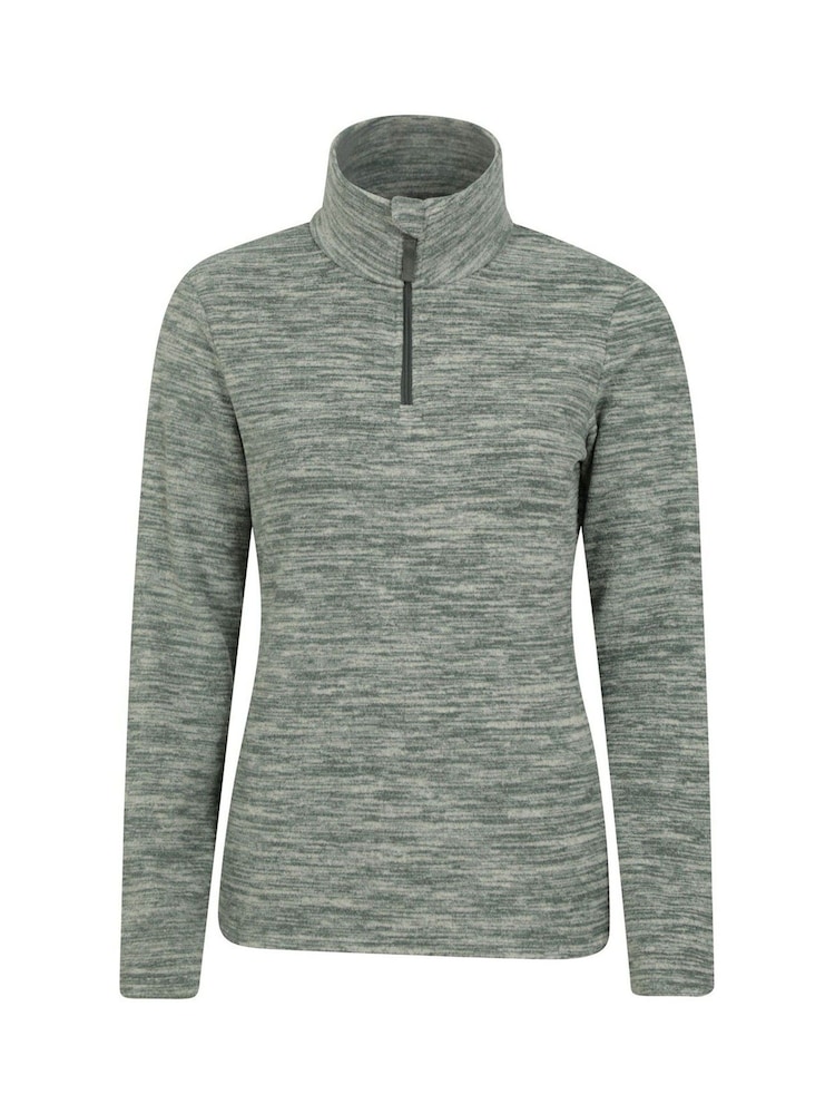 Mountain Warehouse Green Snowdon Melange Half-Zip Fleece - Image 1 of 3