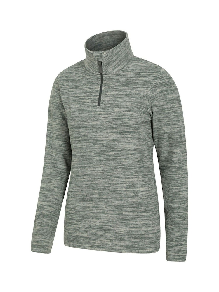 Mountain Warehouse Green Snowdon Melange Half-Zip Fleece - Image 3 of 3