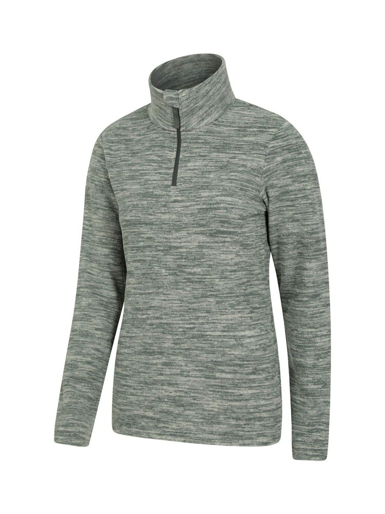Mountain Warehouse Green Snowdon Melange Half-Zip Fleece - Image 3 of 3 Mountain Warehouse Green Snowdon Melange Half-Zip Fleece - Image 3 of 3