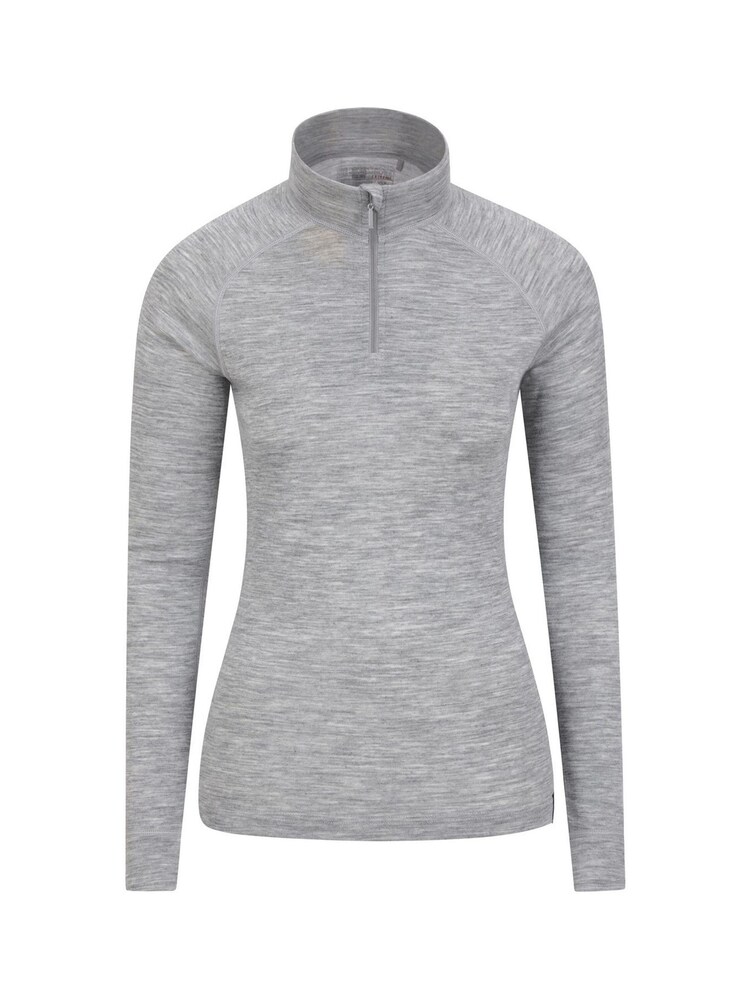 Mountain Warehouse Grey Merino Zip Neck Thermal Top - Womens - Image 1 of 3