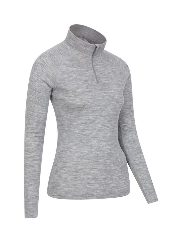 Mountain Warehouse Grey Merino Zip Neck Thermal Top - Womens - Image 2 of 3