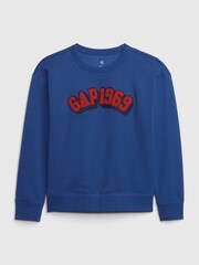 Gap Cobalt Blue 1969 Logo Crew Neck Sweatshirt - Image 1 of 1