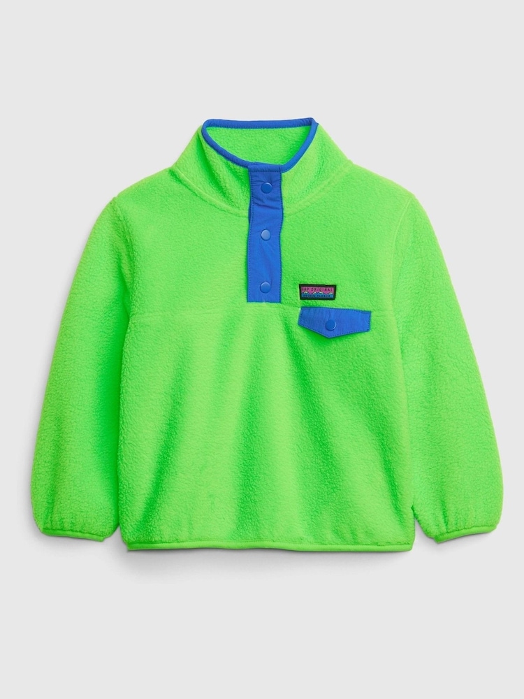 Gap Green Arctic Fleece Mockneck Pullover - Image 1 of 3