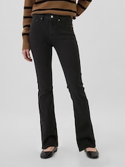 Gap Black High Waisted Stretch 70s Flare Jeans - Image 3 of 8
