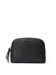 Victoria's Secret Black Embossed Monogram Makeup Bag - Image 1 of 3