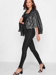 Long Tall Sally Black AVA Stud Detail Skinny Jean - Image 2 of 3