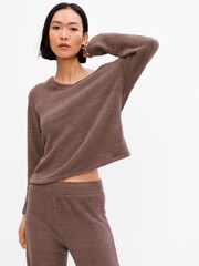 Gap Brown V-Neck Long Sleeve Pyjama Top - Image 1 of 1