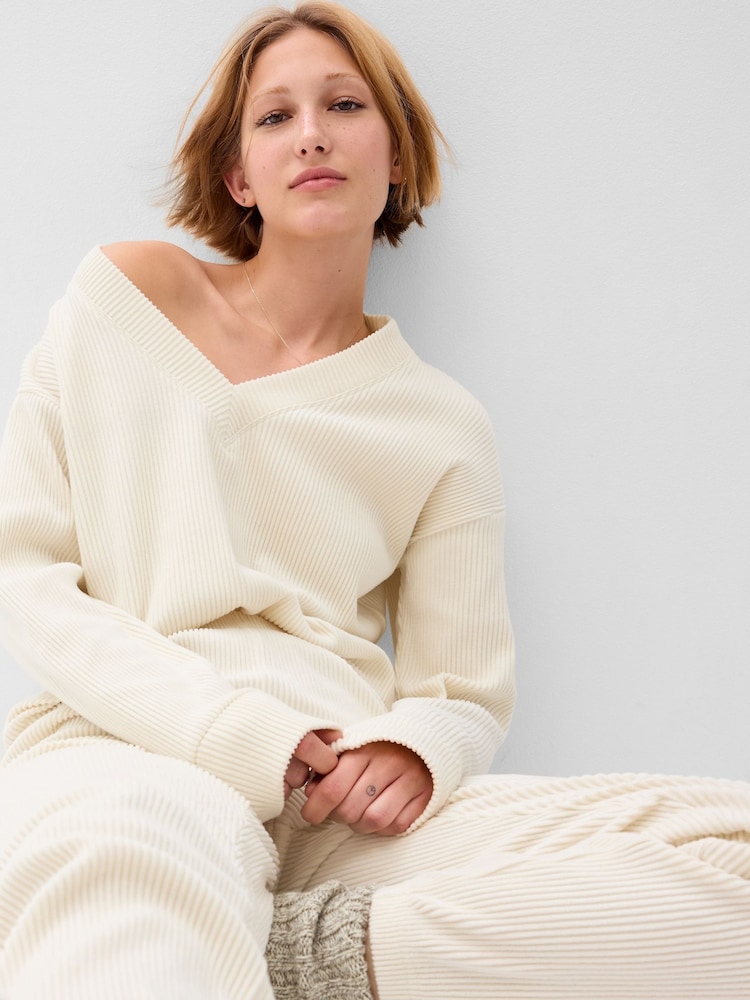 Gap Cream Cosy Rib Jumper - Image 1 of 3 Gap Cream Cosy Rib Jumper - Image 1 of 3