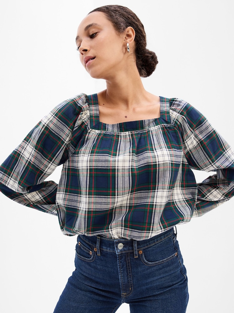 Gap Blue Squareneck Top - Image 1 of 1