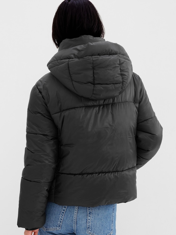 Gap Black Big Puff Cropped Jacket - Image 2 of 4