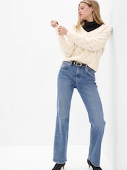 Gap Cream V-Neck Jumper - Image 1 of 1
