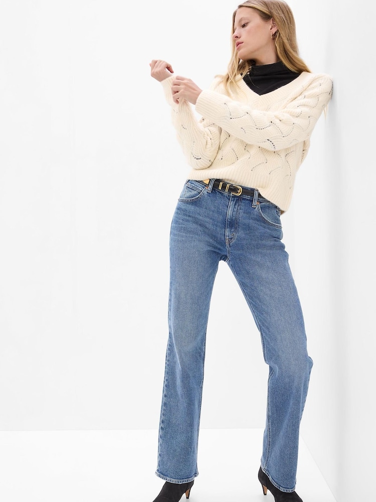 Gap Cream V-Neck Jumper - Image 1 of 1
