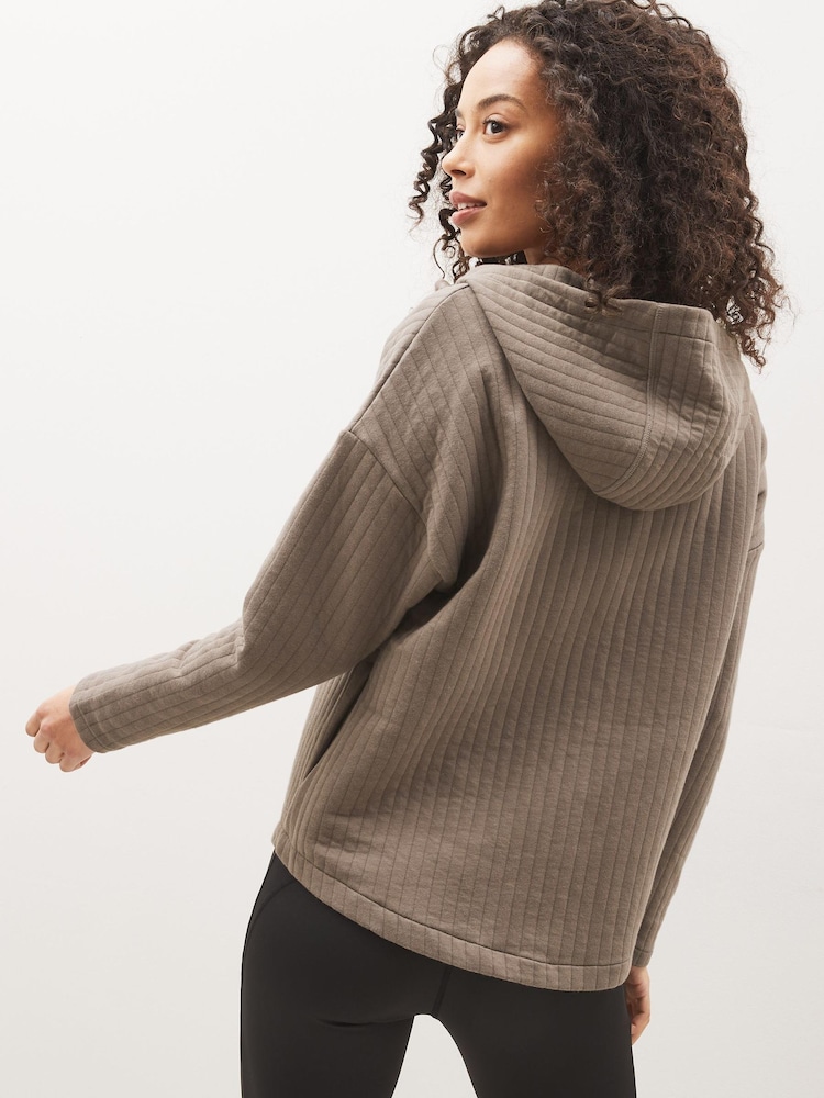 Gap Brown Jacquard Full-Zip Jacket - Image 2 of 4 Gap Brown Jacquard Full-Zip Jacket - Image 2 of 4