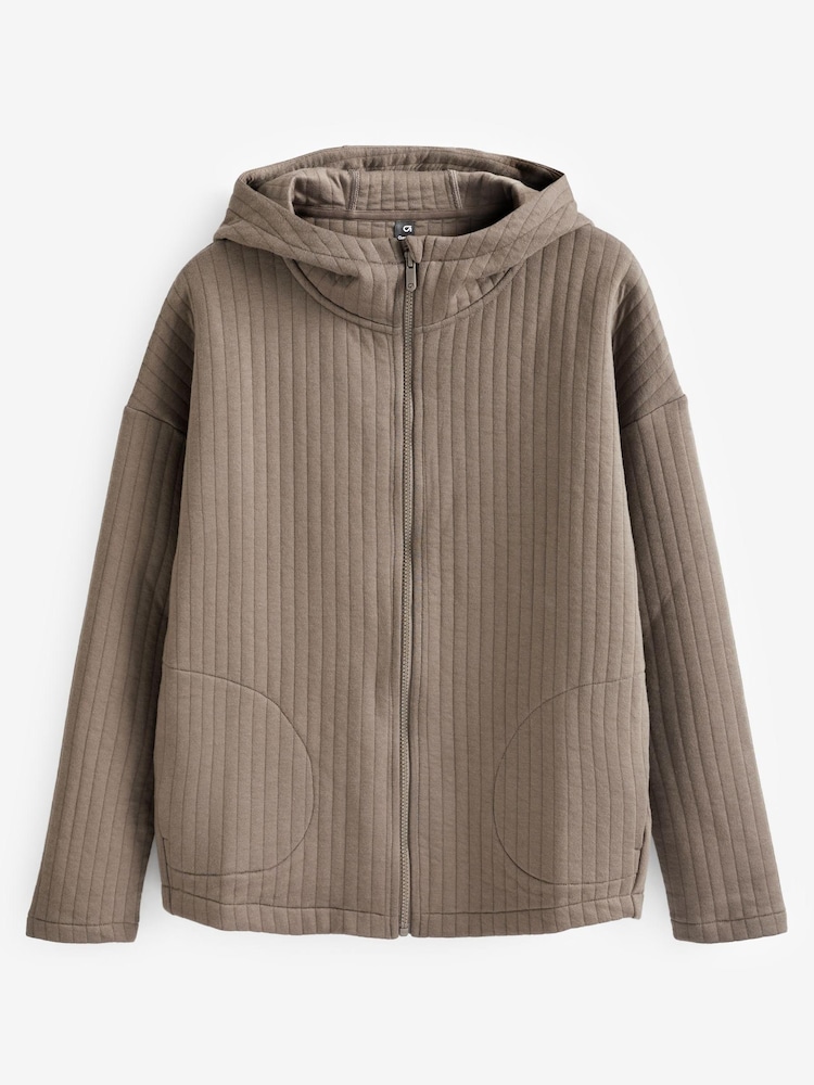 Gap Brown Jacquard Full-Zip Jacket - Image 4 of 4