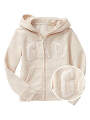 Gap Cream Logo Zip Up Hoodie (4-13yrs) - Image 2 of 4
