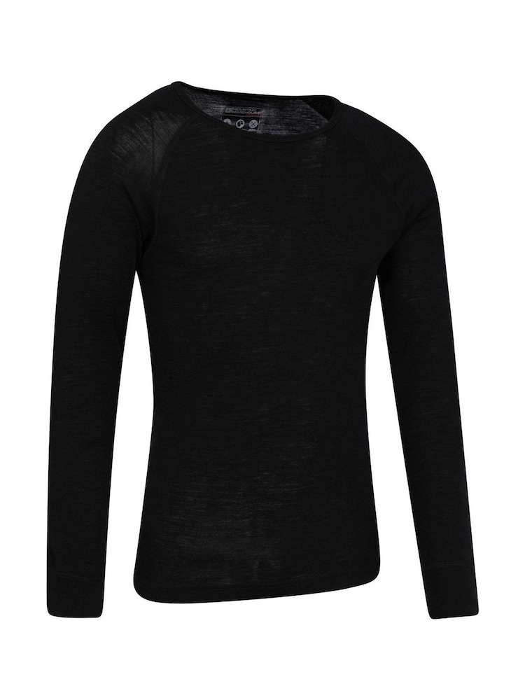 Mountain Warehouse Black Merino Long Sleeved Thermal Top - Mens - Image 2 of 3
