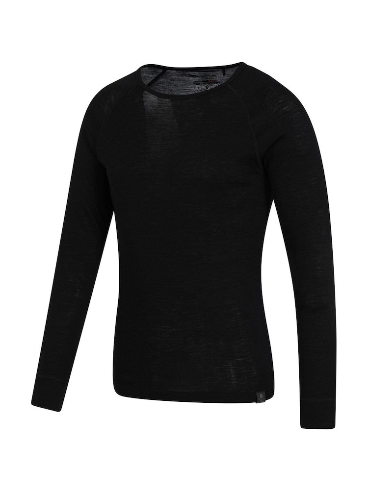 Mountain Warehouse Black Merino Long Sleeved Thermal Top - Mens - Image 3 of 3