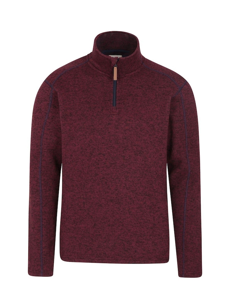 Mountain Warehouse Red Idris Mens Half-Zip Fleece - Image 1 of 2 Mountain Warehouse Red Idris Mens Half-Zip Fleece - Image 1 of 2