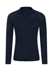 Mountain Warehouse Blue Merino Zip Neck Thermal Top - Mens - Image 1 of 4